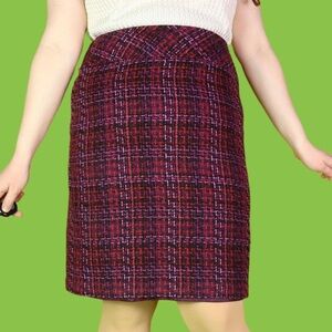 Norton McNaughton | Womens Vintage Knee Length Tweed Skirt - Size 14 Workwear